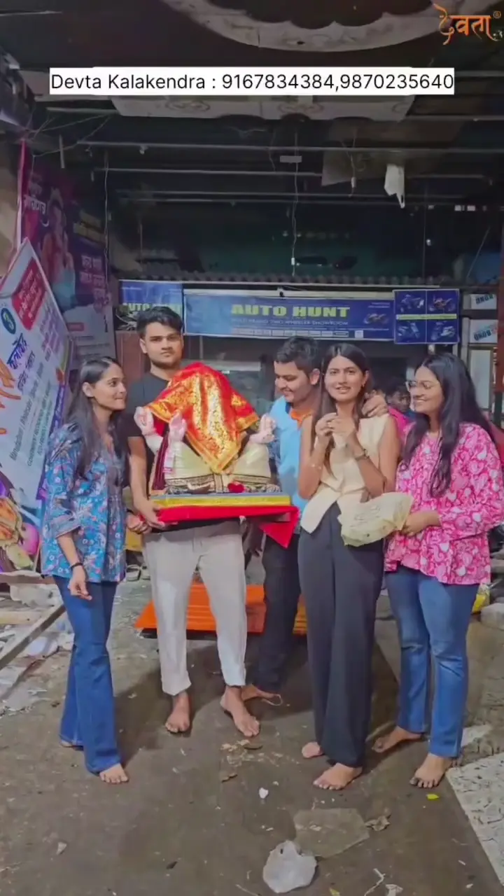 Customer-shared video of a Devta eco-friendly Ganpati at home