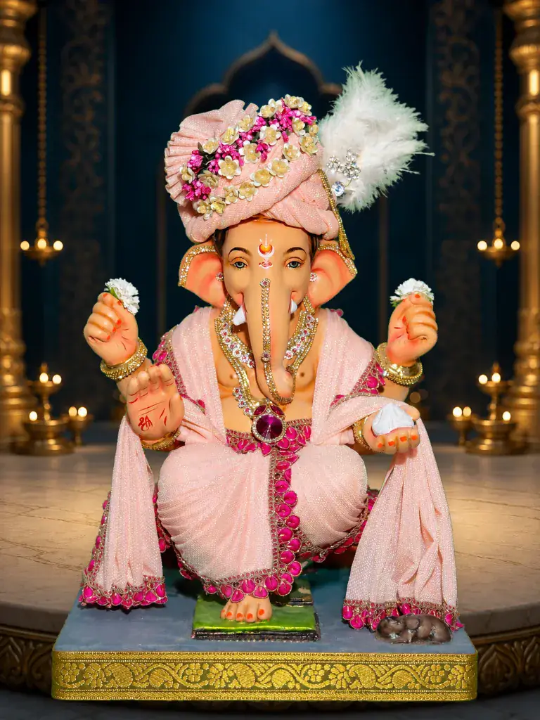 Chaurang — 21 inch eco-friendly pure paper mache Ganpati murti